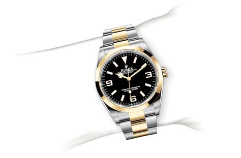 Rolex Explorer 36 Uhr: Edelstahl Oystersteel und Gelbgold – 